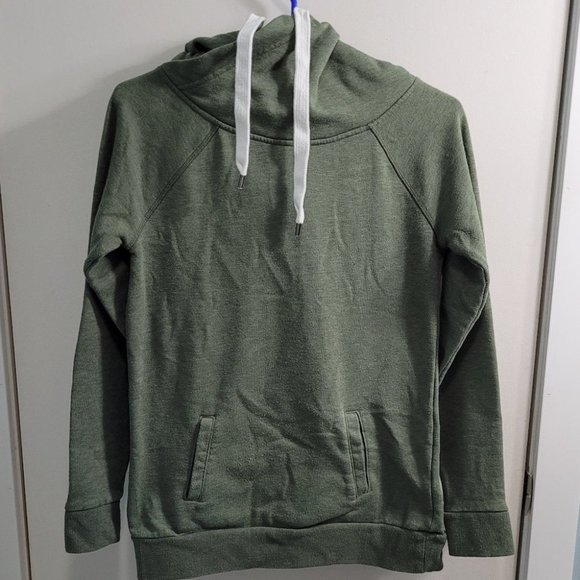 Small Twik Cross Neck Green Hoodie - Picture 1 of 8
